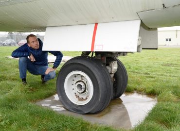Stuck in the Mud : Johnny Palmer of Pytch Air, Bonville Road Trading Estate, Bristol, who was planning to move his Boeing 727 from the Cotswold Airport, near Cirencester, Gloucestershire, on Saturday 30th January 2021. The recent wet weather means the ground is saturated, and if they were to move the plane it would literally sink into the mud. The move has been postponed until the middle of February. The Boeing 727 was built in 1968 and used by Japan Airlines. It then went into private ownership in the mid 1970's. £50 million new, Johnny bought the plane for less than £100,000. It will now be used for his private offices and entertainment. Johnny is originally from Tasmania.
TEL JOHNNY 07970 430089.
(PIC PAUL NICHOLLS) tel 07718 152168
TRINITY MIRROR/REACH