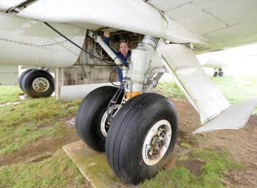 Stuck in the Mud : Johnny Palmer of Pytch Air, Bonville Road Trading Estate, Bristol, who was planning to move his Boeing 727 from the Cotswold Airport, near Cirencester, Gloucestershire, on Saturday 30th January 2021. The recent wet weather means the ground is saturated, and if they were to move the plane it would literally sink into the mud. The move has been postponed until the middle of February. The Boeing 727 was built in 1968 and used by Japan Airlines. It then went into private ownership in the mid 1970's. £50 million new, Johnny bought the plane for less than £100,000. It will now be used for his private offices and entertainment. Johnny is originally from Tasmania.
TEL JOHNNY 07970 430089.
(PIC PAUL NICHOLLS) tel 07718 152168
TRINITY MIRROR/REACH